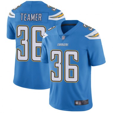 Los Angeles Chargers NFL Football Roderic Teamer Electric Blue Jersey Men Limited #36 Alternate Vapor Untouchable